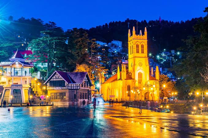 Night View of The ridge, Shimla