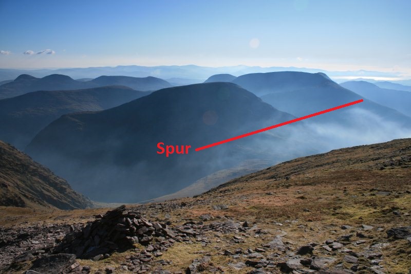 Spur on a mountain