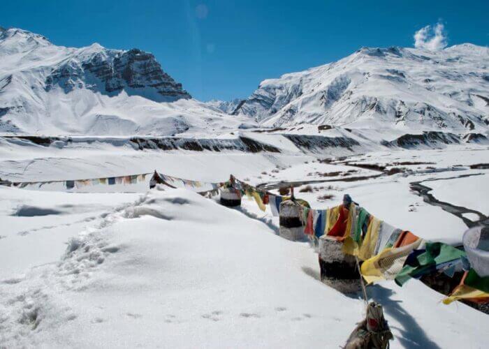 View of Spiti Valley in Winters