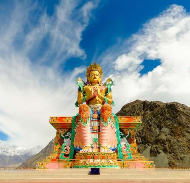 Maitreya Buddha Statue at Diskit Monastery, Nubra Valley