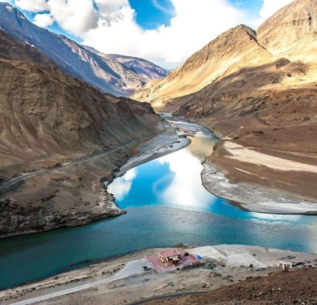 Confluence of Zanskar and Indus rivers - Leh Ladakh Tour