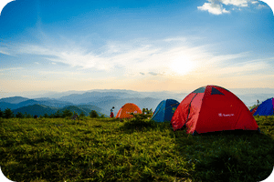 Camping at top station